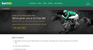 July Cup Day Offer - No Deposit £5 Free Bet for All Customers